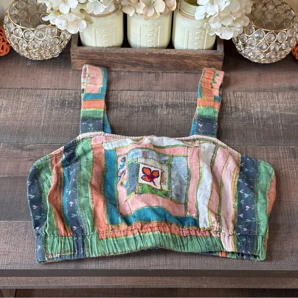 Kimchi Blue Patchwork Crop Tank - image 1